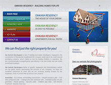 Tablet Screenshot of omkararesidency.com